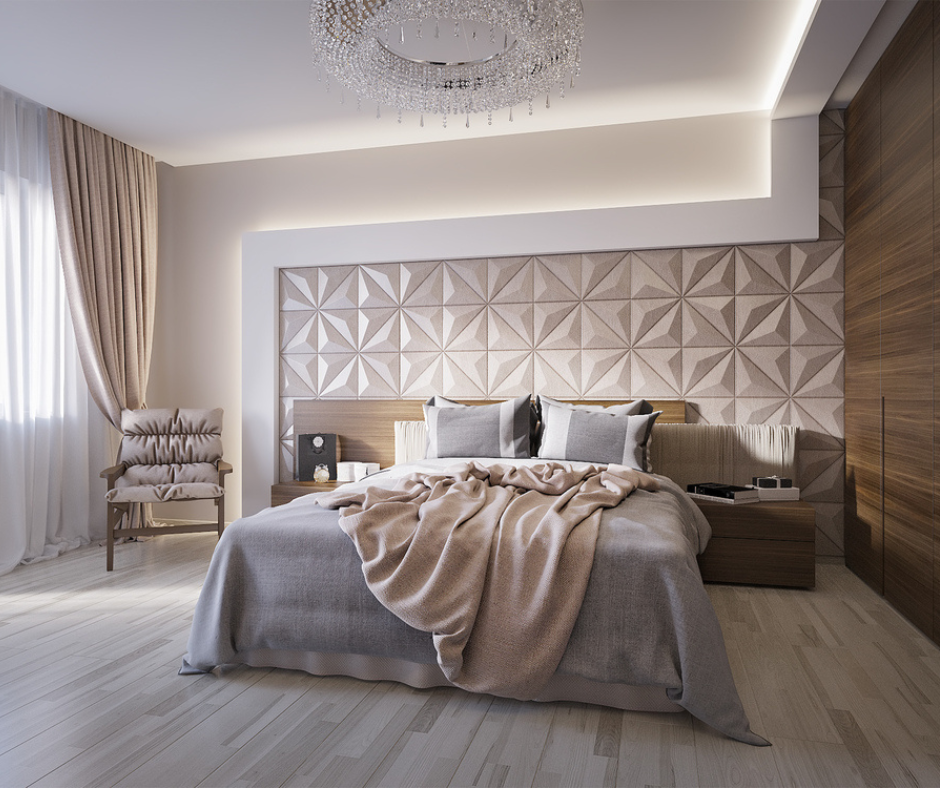 bedroom featuring a monochromatic color scheme