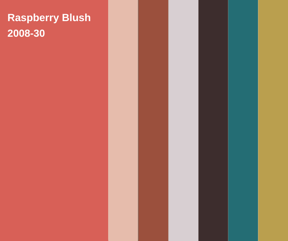color scheme featuring raspberry blush