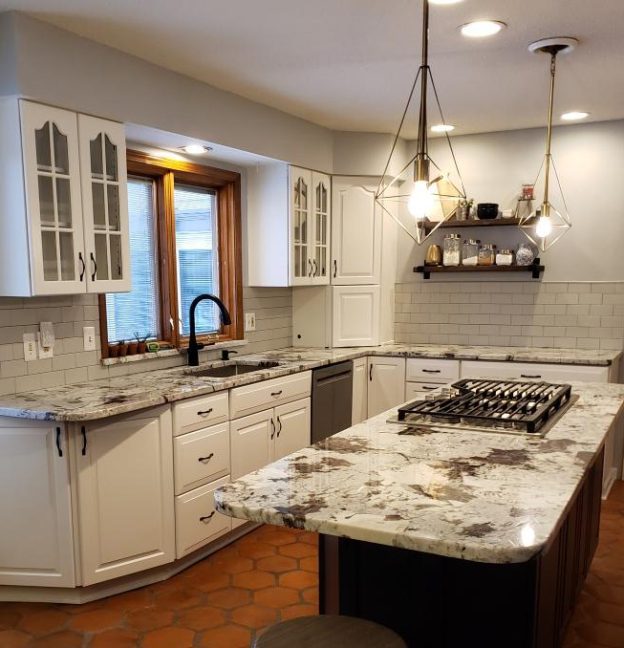 Interior of kitchen after a painting project has been completed