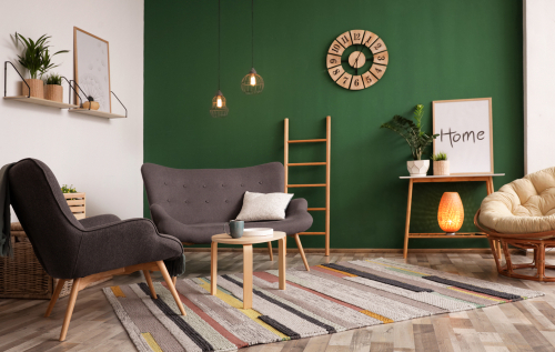 interior wall with flat paint